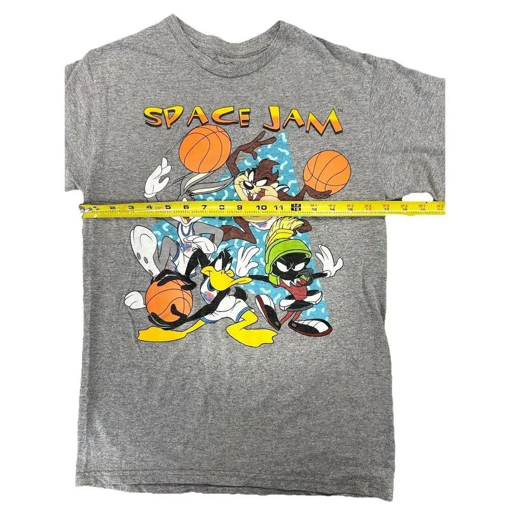 Space Jam Men’s Small Graphic Tee Tune Squad Basketball Vintage Style Gray - Picture 6 of 7
